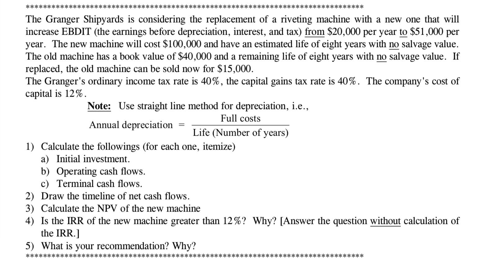  ********* ***** ********; ********* : ************* The Granger Shipyards is considering