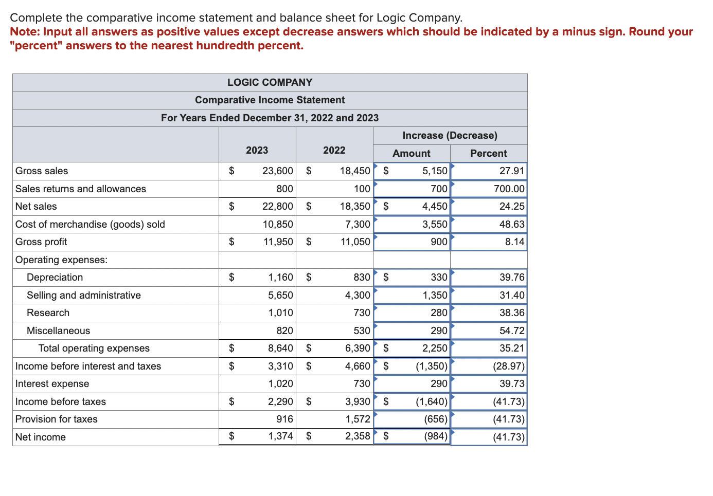  Just need help with the second part! Thanks! Complete the comparative