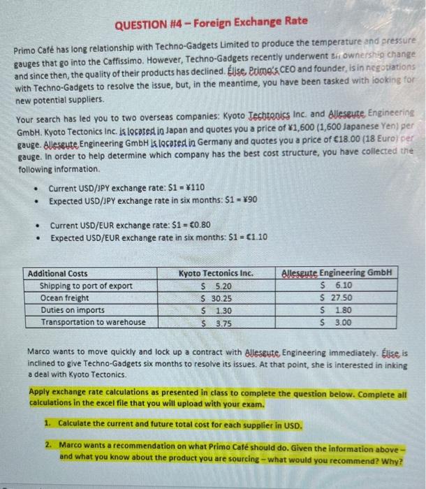 And calculate these numbers into excel. You work as a supply chain