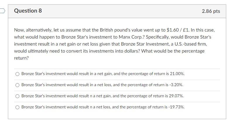 shares of Manx Corp., a United Kingdom-based auto parts firm, at 8.88