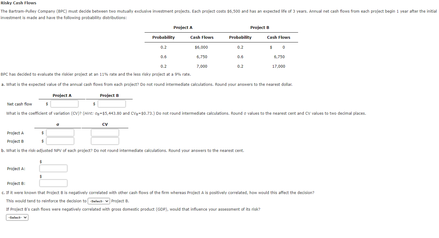 Options for c: part 1 - accept/reject part 2 - yeso Risky