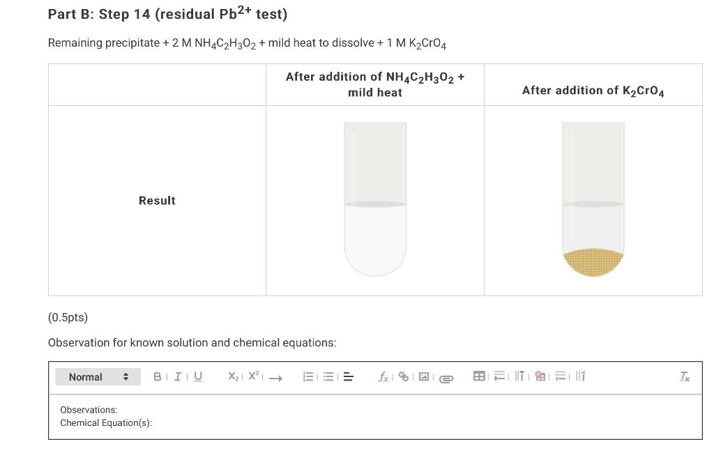 supernatant) Part B: Steps 11-12 Supernatant from step 3, pH adjusted to
