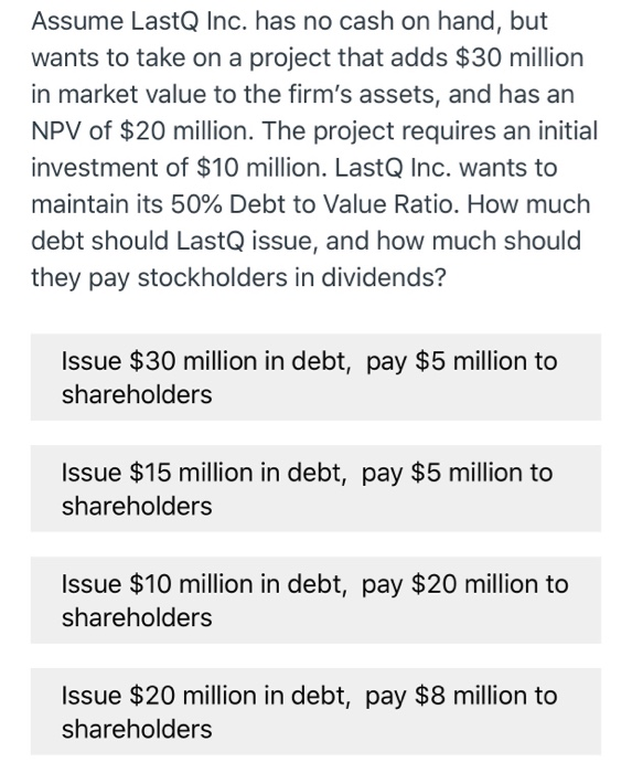 Please show all equations and work as needed. Make the correct answer