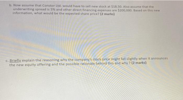 an all equity firm, has 1,000,000 common shares outstanding and has earning