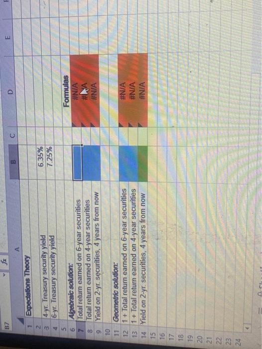 Treasury securities are currebtly 6.35%, while 6-year Treasury securities yield 7.25%. The