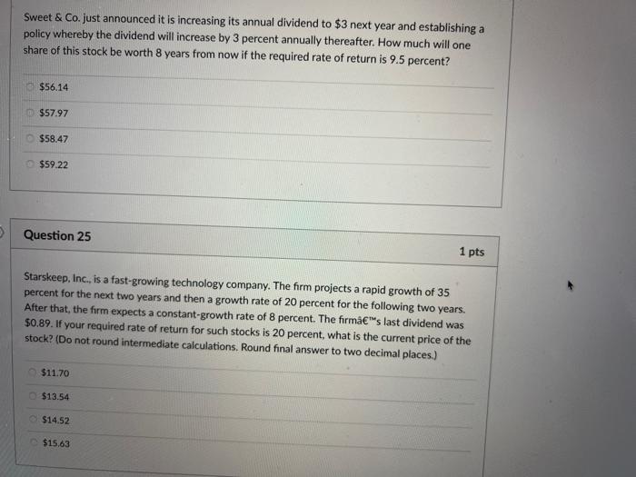 PLEASE HELP FOR BOTH QUESTIONS ASAP! Sweet \& Co. just announced it