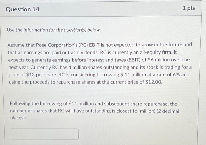 Please help! please help! Use the information for the question(s) below. Assume