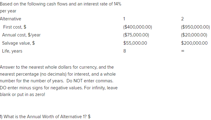 PLEASE SOLVE USING EXCEL Based on the following cash flows and