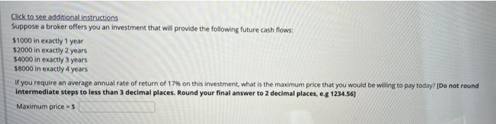  7 see additional instructions here Click to see additional instructions Suppose