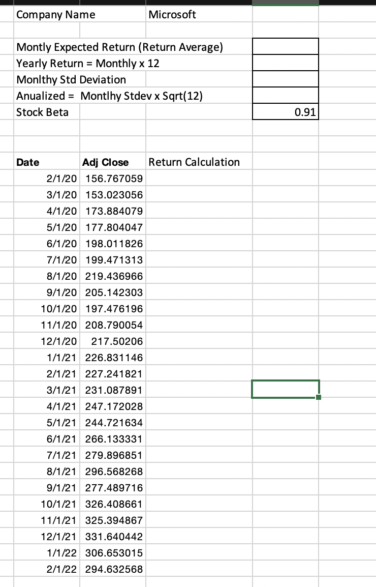 **PLEASE SHOW EXCEL CALCULATIONS**