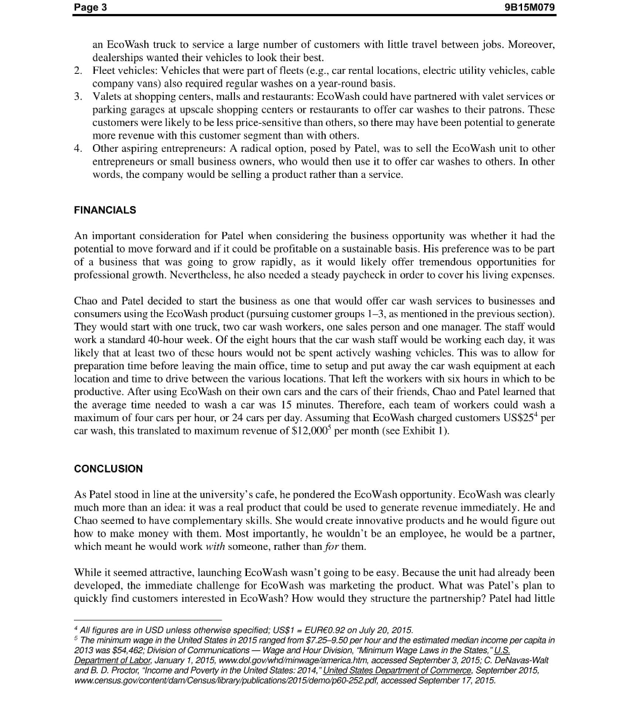 ECOWASH: A BUSINESS OPPORTUNITY WORTH PURSUING? Atul Teckchandani wrote this case solely