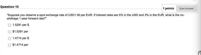 Question 15 1 points Save Answer "Suppose you observe a spot