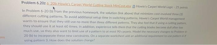  Help! Must make these changes to the problem below! Problem 6.2026