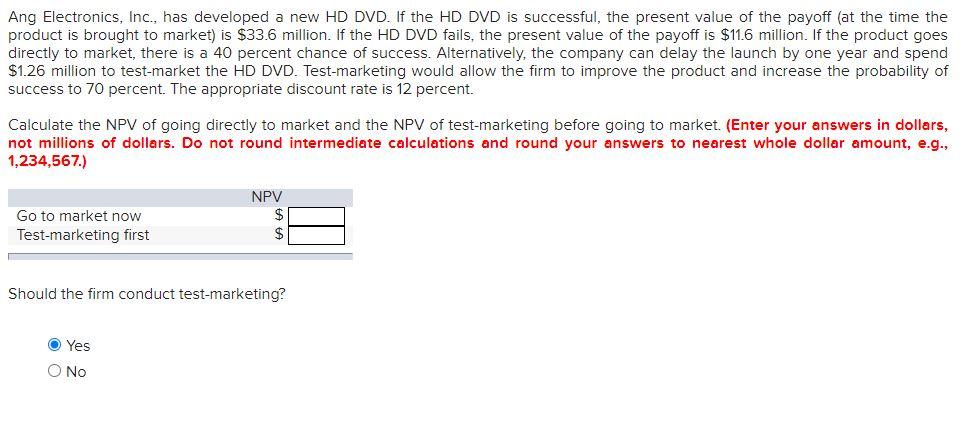 I need some help with this please. Thanks Ang Electronics, Inc., has