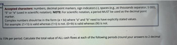 the following cash flows: Period 1 5100 Period 2: $200 Period 3: