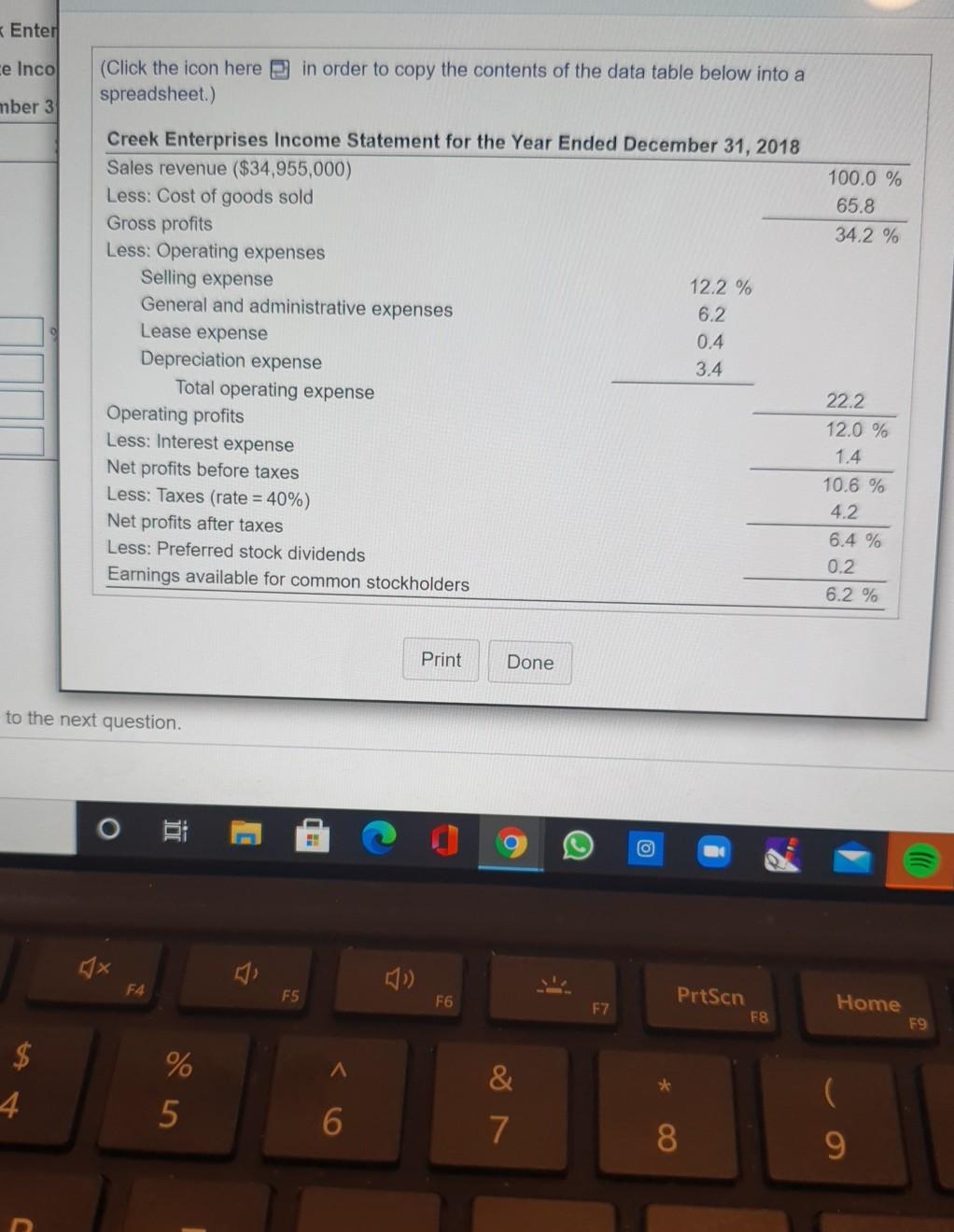 operations follows Using the firm's 2019 income statement develop the 2019 common-size