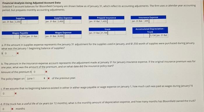 the Company are shown below as of January , which reflects accounting