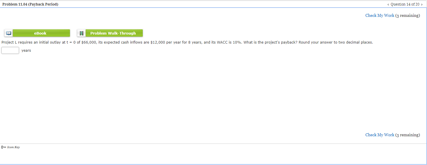 Project L requires an initial outlay at t = 0 of $66,000,