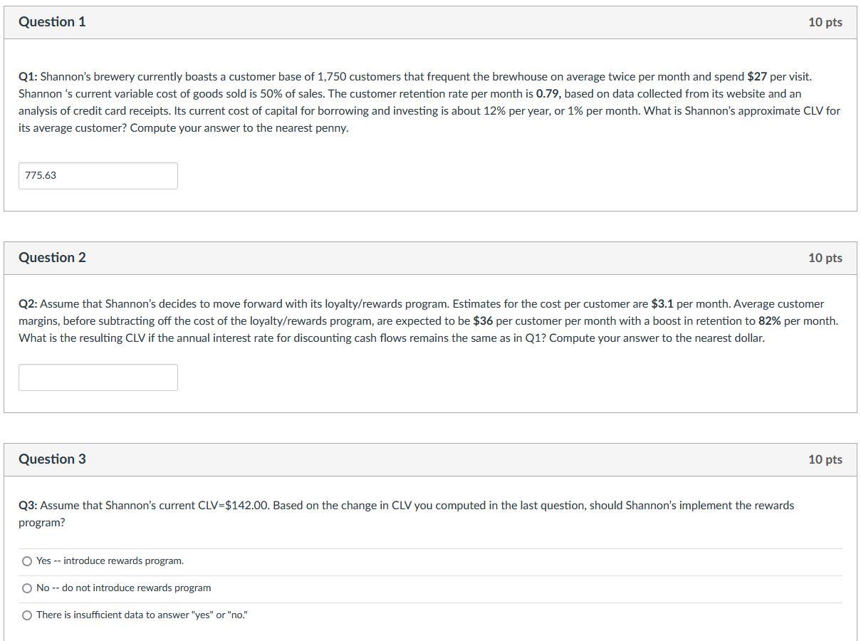 customers. CLV incorporates the joint effects of retention rate (r) and margin
