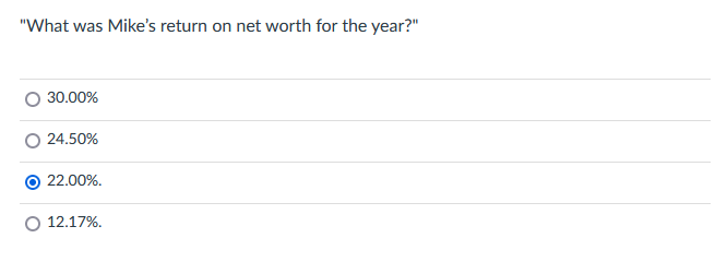 Smith has the following financial data: Investment asset at year end $475,000