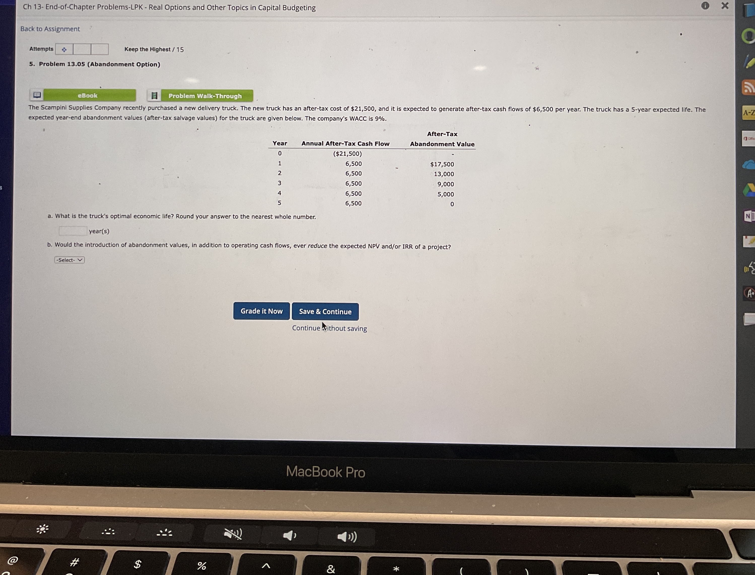  Ch 13- End-of-Chapter Problems-LPK - Real Options and Other Topics in
