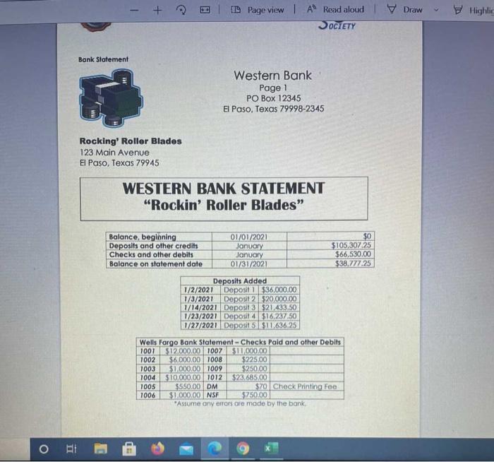 Highlight CCOUNTING Part Five Instructions Before preparing the Financial Statements make sure