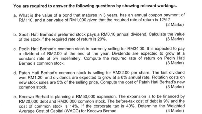 please help me with this You are required to answer the following