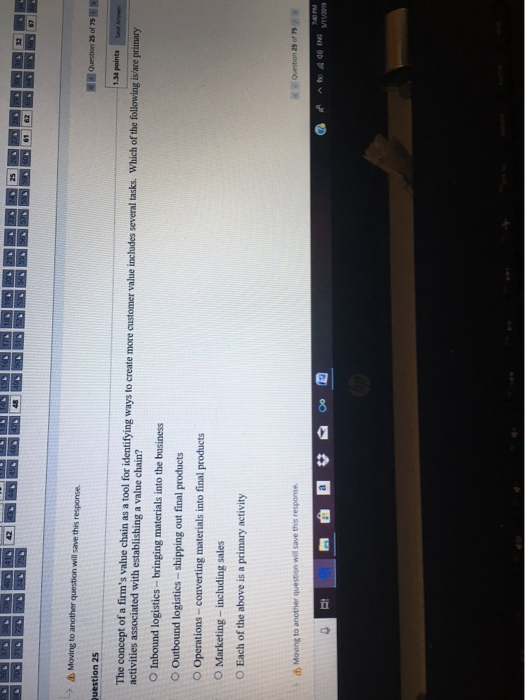  61 62 Moving to another question will save this response K