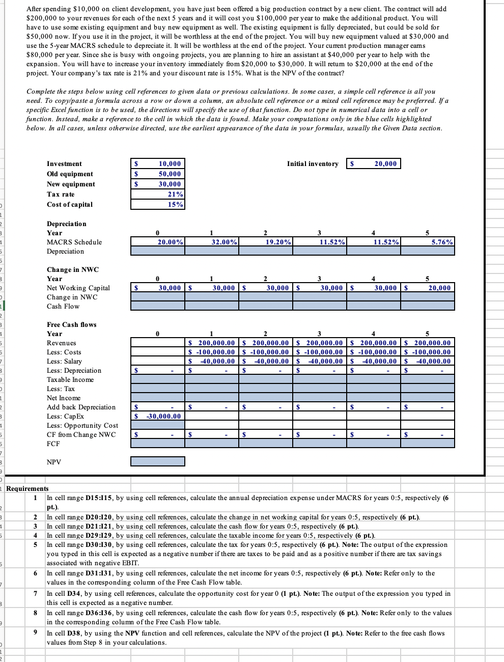 I NEED it completed in CELL REFERENCE FORMAT. After spending $10,000 on
