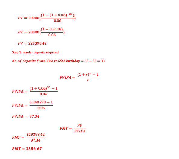 written equations, no excel!) 3. Jason is celebrating his 32th birthday today