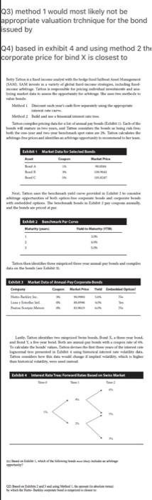  03) method 1 would most likely not be appropriate valuation trchnique