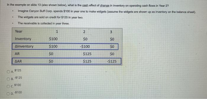  Year In the example on slide 13 (also shown below), what