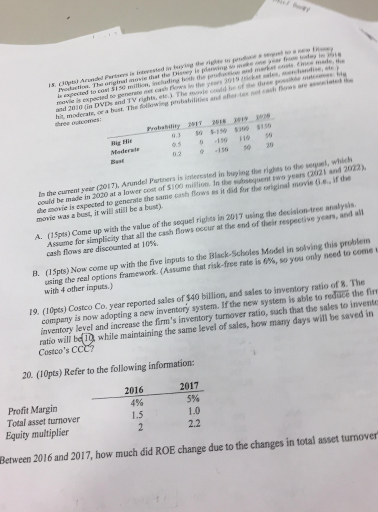 Need help with 18, 19 and 20 uwe s sequt o s