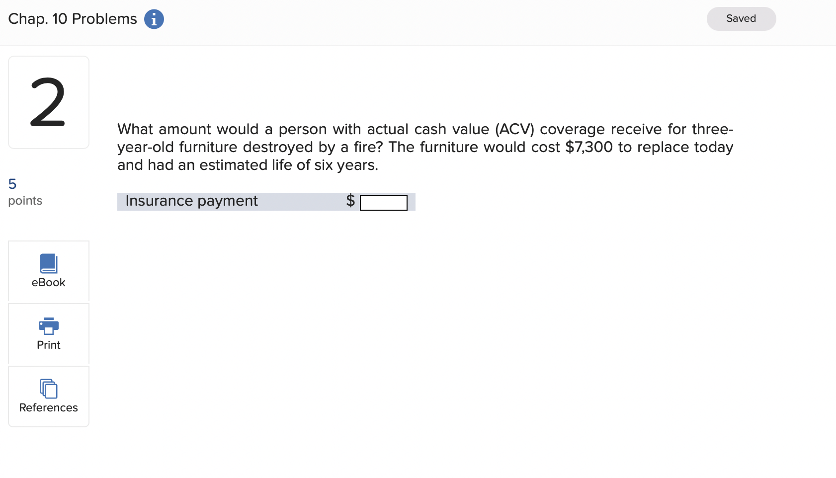  Chap. 10 Problems i Saved 2 What amount would a person