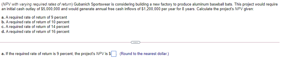 Please solve step by step all the sections that need to