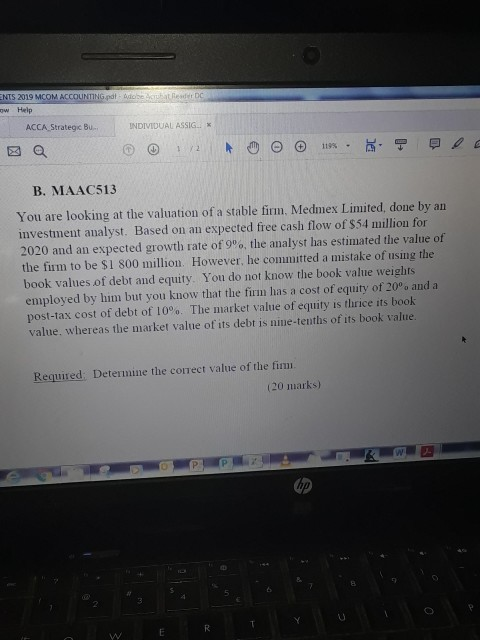  ENTS 2019 MCOM ACCOUNTING.pl - Adobe Acrobat DC w Help ACCA