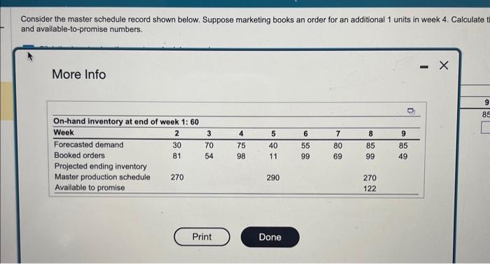 Suppose marketing books an order for an additional 1 units in week