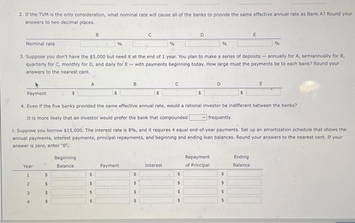of $1,000 invested to eam 10% after 5 years. Round your answer