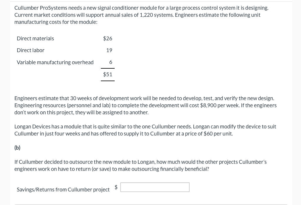  Cullumber ProSystems needs a new signal conditioner module for a large