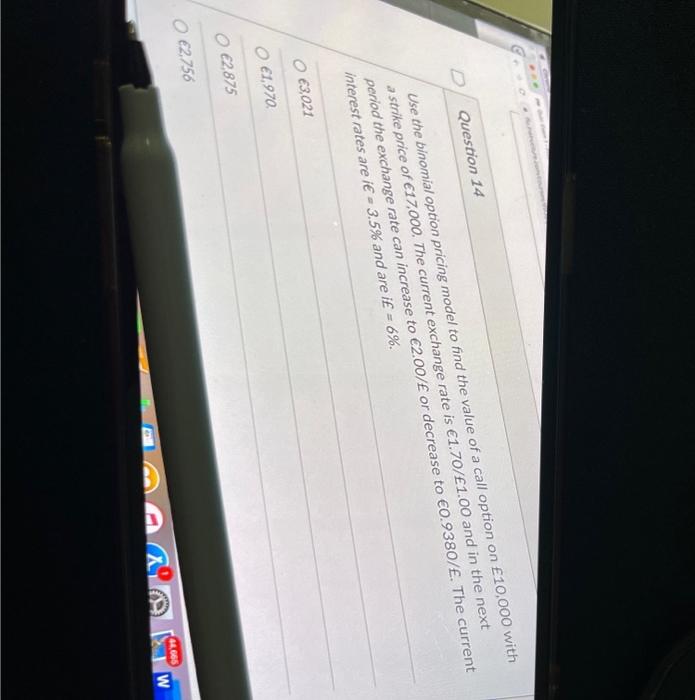 to find the value of a call option on 10,000 with >