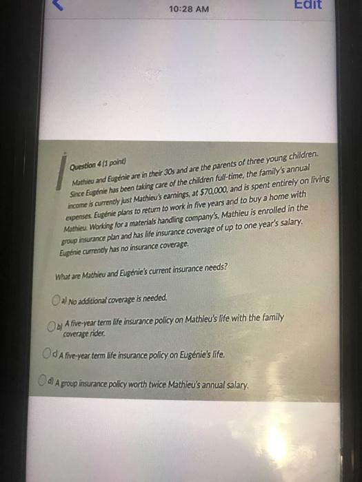  10:28 AM Edit Question 41 point Mathic and Eugenie are in