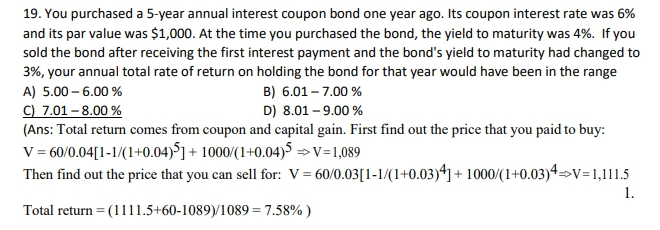 Please explain the answer or steps. Thank you. 19. You purchased