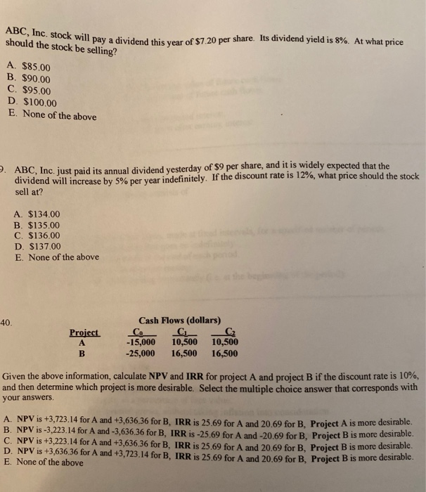  ABC, Inc. stock will pay a dividend this year should the