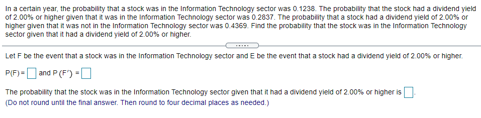  In a certain year, the probability that a stock was in