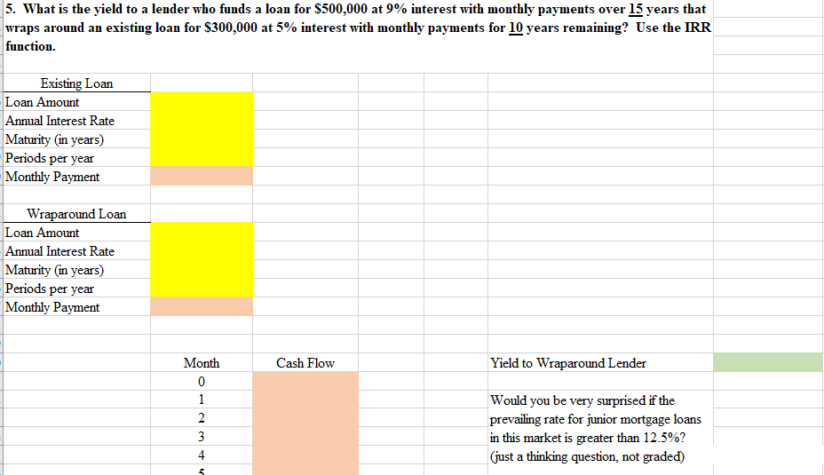 Please provide the excel function formula with the answer (answer is in
