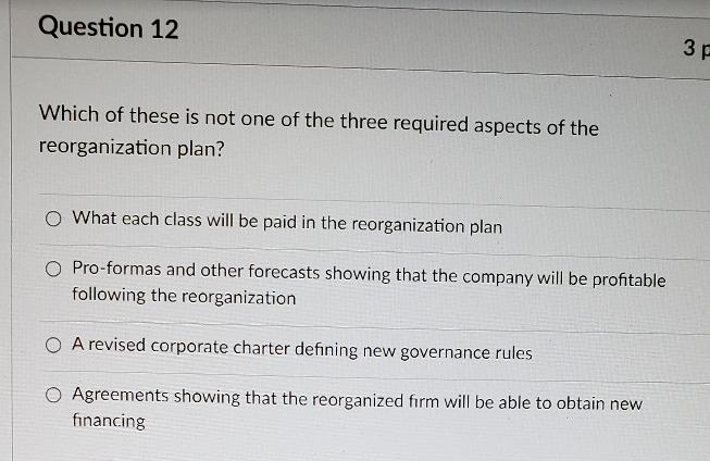 the following groups would have the highest priority? O Preferred Stock O