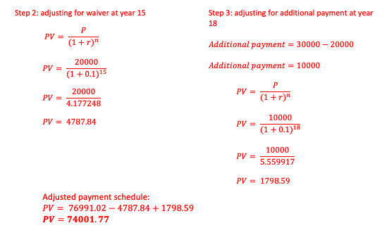 annual payments of $20,000, the first payment to be made 10 years