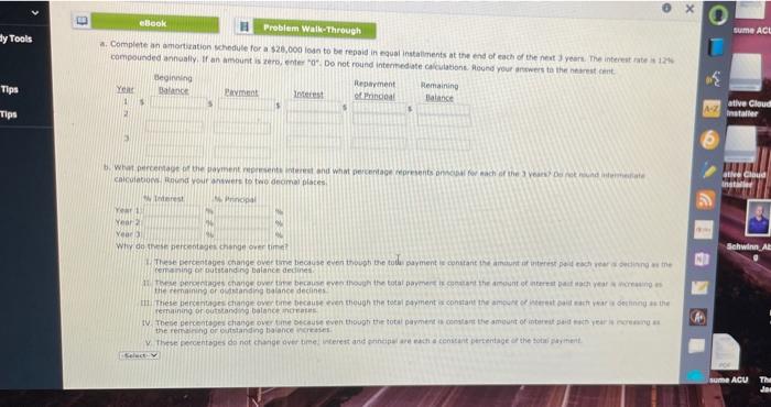  D sume ACI By Tools ebook Problem Walkthrough a. Complete an