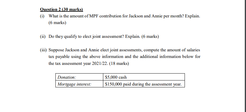 ALL questions. The Assessment Year would be 2021/22. Notes on computation of