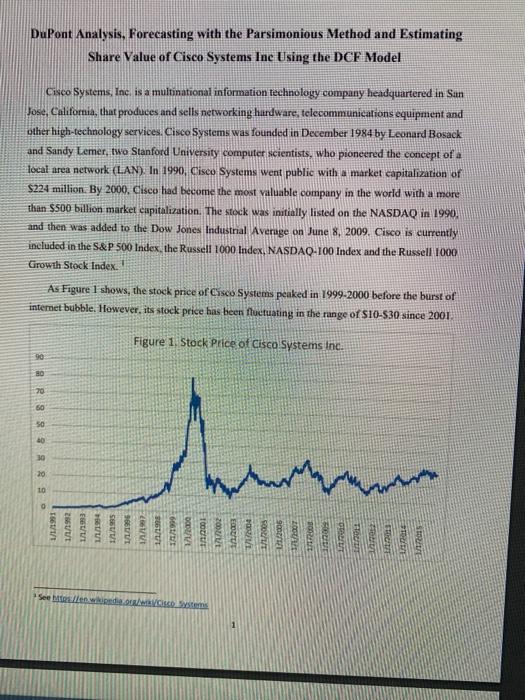 DuPont Analysis. Please include explanations and calculations for each question (A-J). DuPont